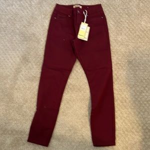 Burgundy high waist jeans
